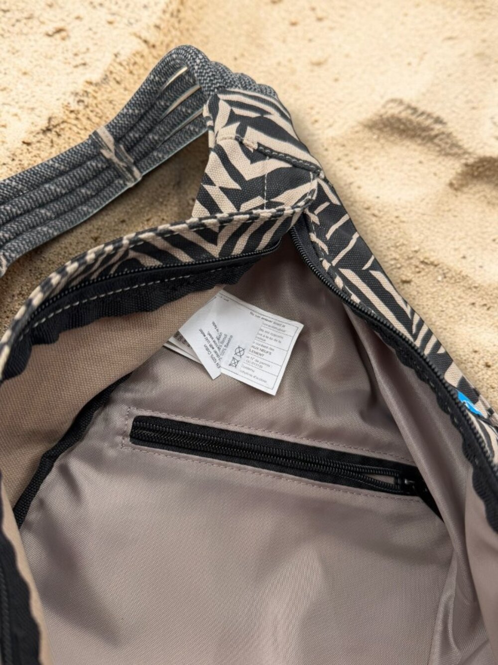 KAVU Original Rope Bag‎ Zebra Print Sling Backpack - Picture 3 of 6
